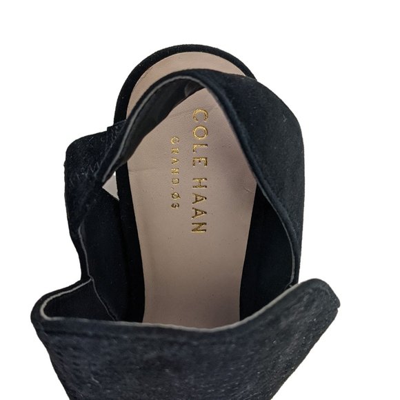 NEW Cole Haan Black Suede Slingback Bootie Size 5.5B - Picture 9 of 9